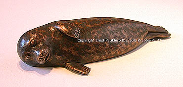 Seehund-Skulptur "Knud" in Bronze