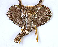 Afrikanischer Elefant als Anhänger in Silber