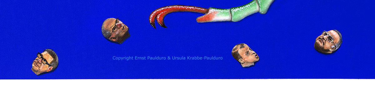 Gottesanbeterin Mantis Pseudocreobotra wahlbergii Gemälde von Ernst Paulduro und Ursula Krabbe-Paulduro Detail 2