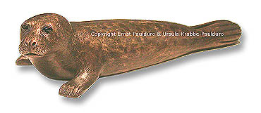 Harbour seal Hein in bronze by Ernst Paulduro and Ursula-Krabbe-Paulduro