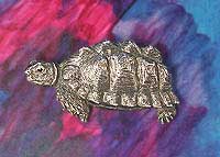 Schildkröte als Brosche in Silber