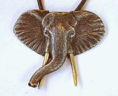Afrikanischer Elefant als Anhnger in Silber - African Elephant as pendant in silver