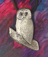 Owl as brooche in silver