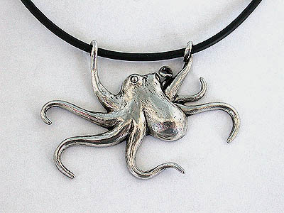Krake/Oktopus als Anhnger in Silber - Octopus as pendant in silver
