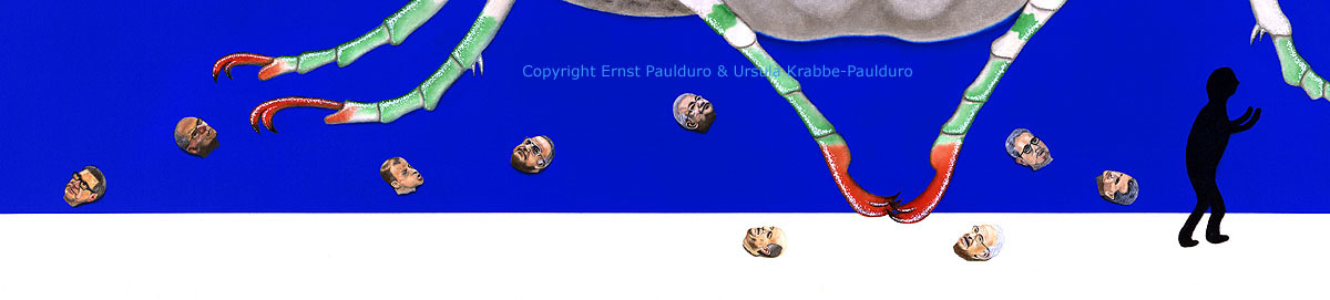 Praying Mantis Pseudocreobotra wahlbergii painting by Ernst Paulduro and Ursula Krabbe-Paulduro detail 1