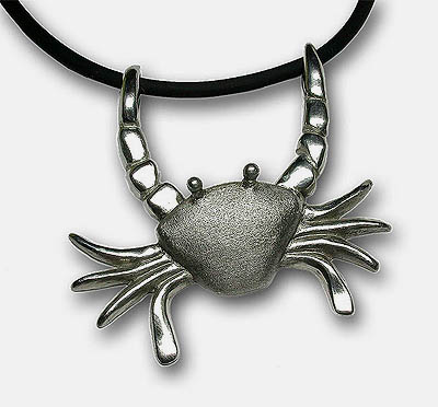 Schwimmkrabbe als Anhnger in Silber -Swim Crab as pendant in silver
